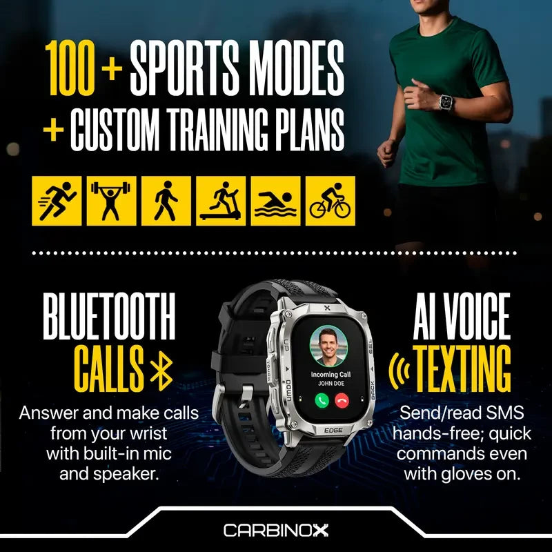 Carbinox Edge Stainless Steel Smart Watch