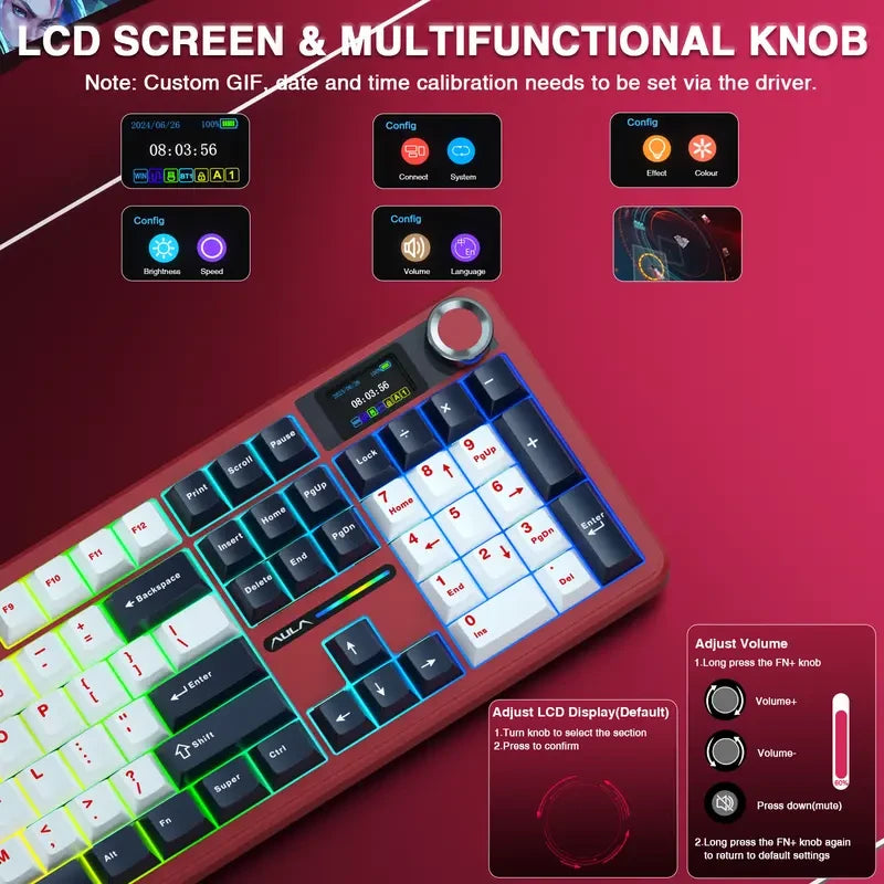 AULA F108 Pro Wireless Mechanical Keyboard