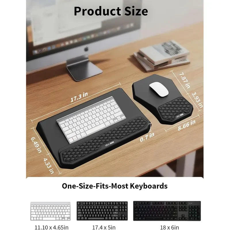 Ergonomic Keyboard Wrist Rest Set