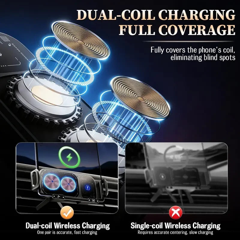 Wireless Charging Foldable Phone Car Mount