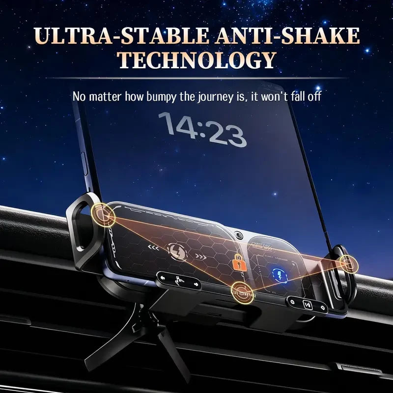Wireless Charging Foldable Phone Car Mount