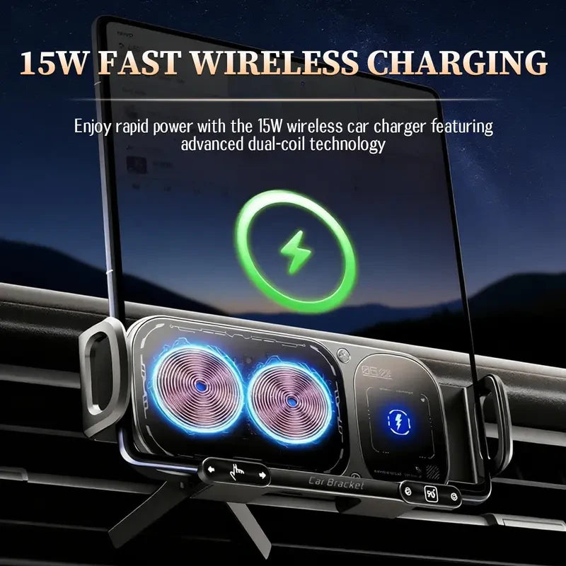 Wireless Charging Foldable Phone Car Mount