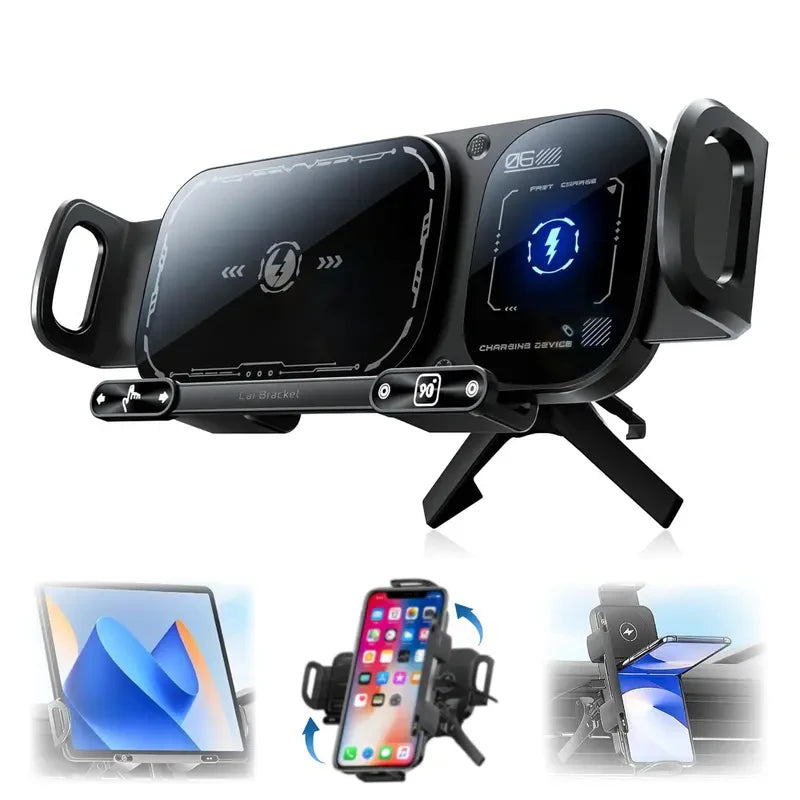 Wireless Charging Foldable Phone Car Mount
