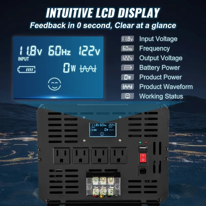 VEVOR Pure Sine Wave Off Grid Power Inverter