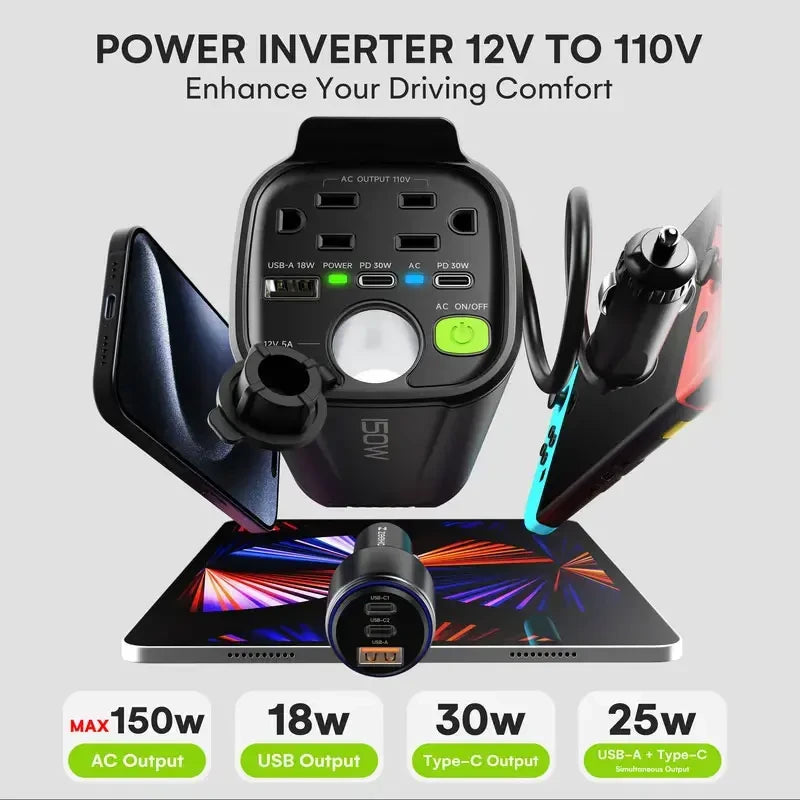 Cup Holder Car Power Inverter