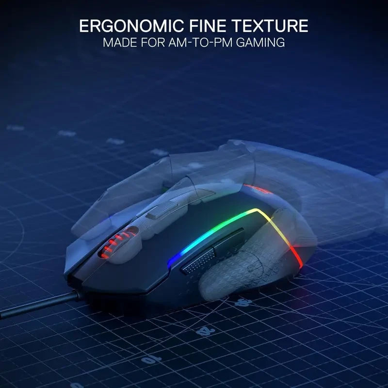 Redragon M616 Tactical RGB Wired Gaming Mouse