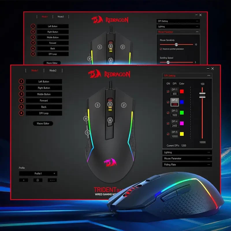 Redragon M616 Tactical RGB Wired Gaming Mouse