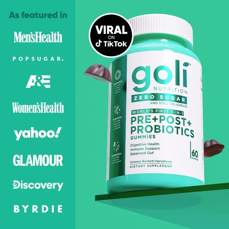 Goli Zero Sugar Probiotic Gummies for Digestive Support