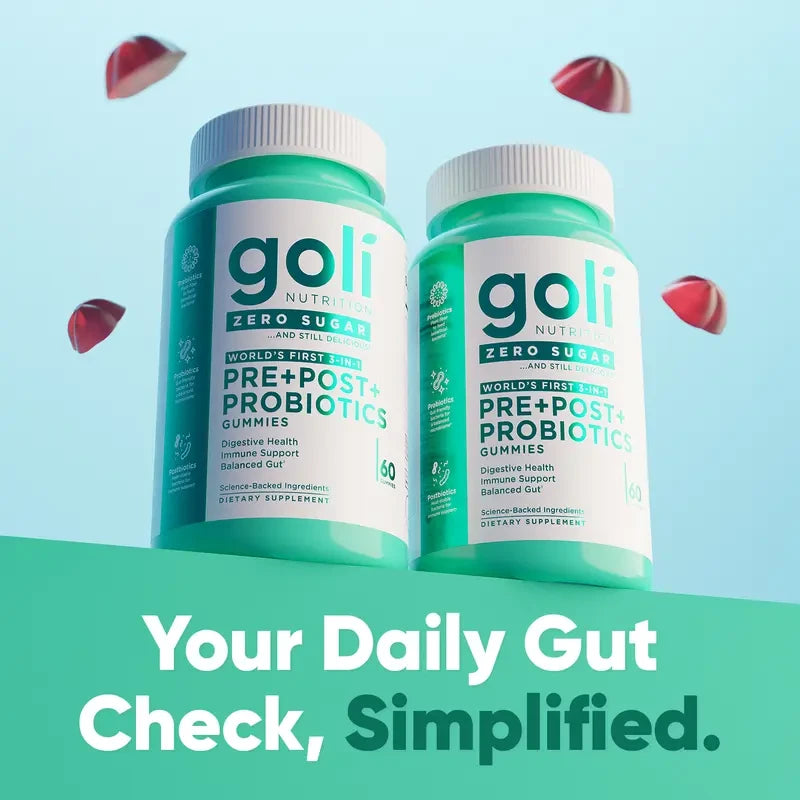 Goli Zero Sugar Probiotic Gummies for Digestive Support