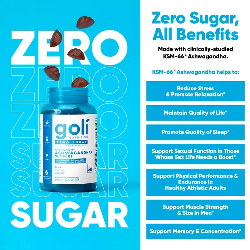 Goli Zero Sugar Ashwagandha Gummies
