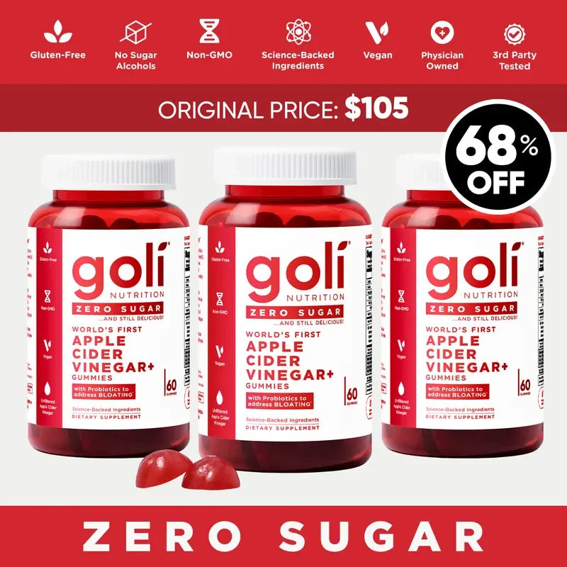 Goli Zero Sugar Apple Cider Vinegar Gummies