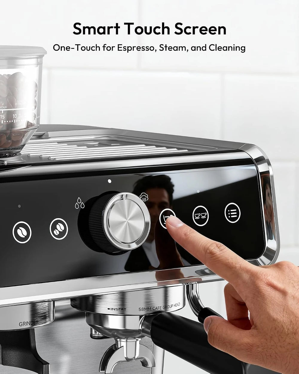 Euhomy Espresso Machine with Grinder