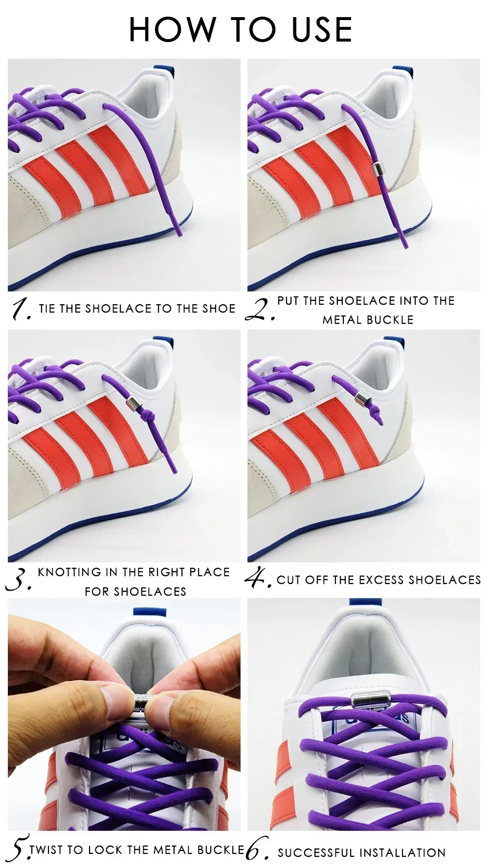 No Tie Elastic Shoelaces